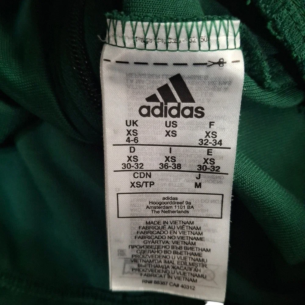 Adidas University of Miami Hurricanes Track Jacket Green Orange Womens XS Zip